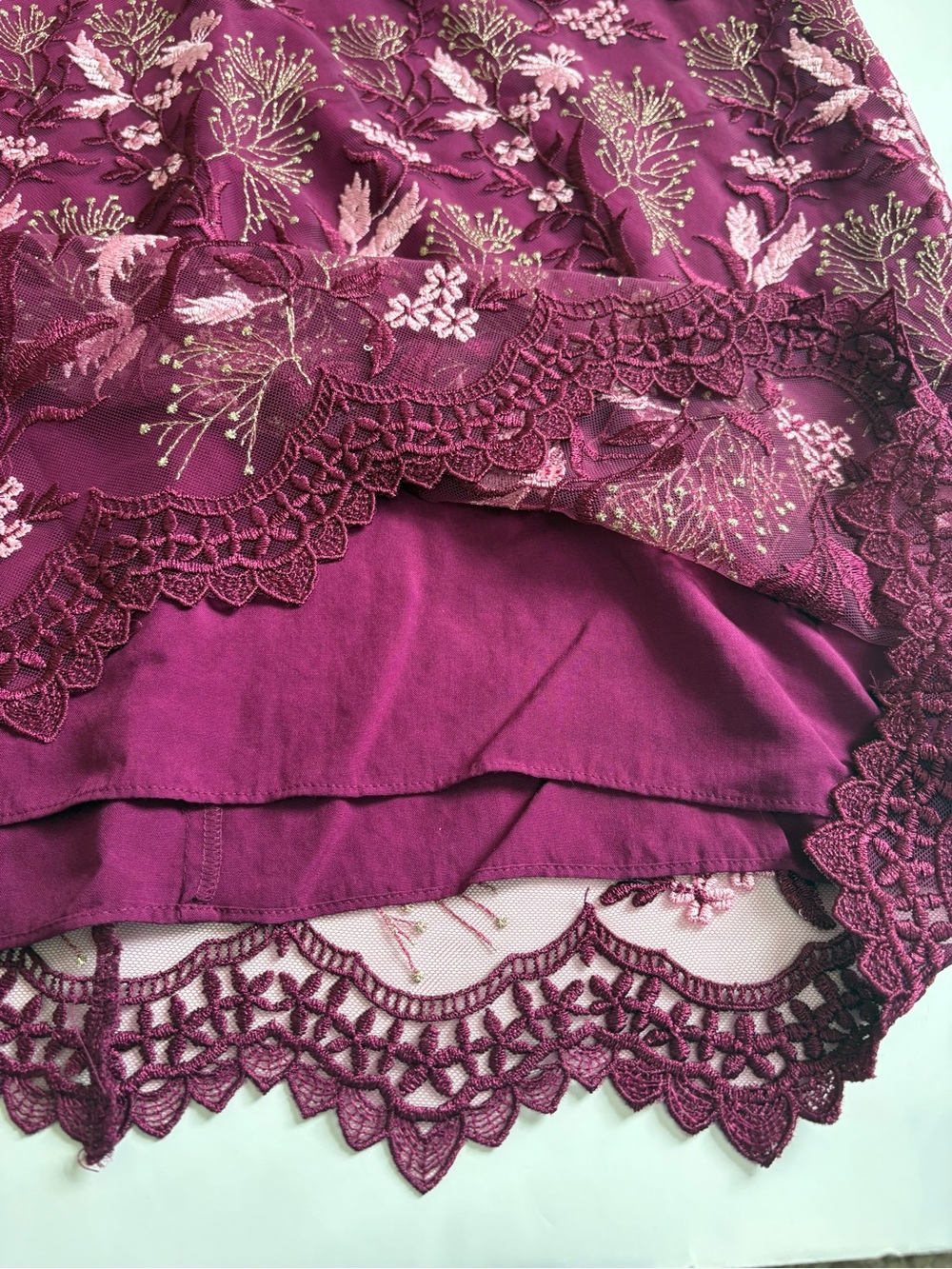 Sundance Seine Moonlight Dress Size Large Raspberry Embroidered New with Tags - Picture 5 of 8